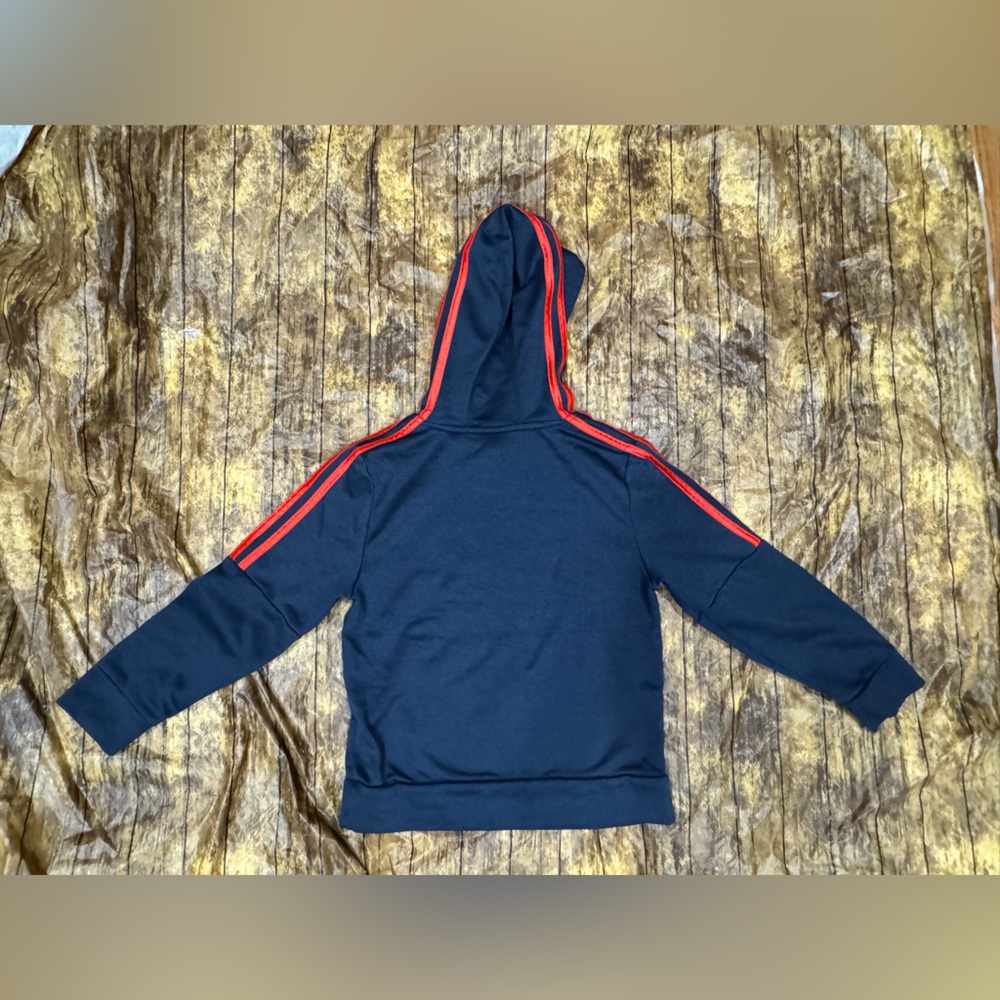 Boys Adidas Hooded Sweatshirt Size Small (8) - Picture 2 of 2